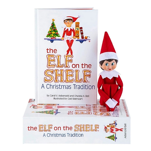 The Elf on the Shelf A Christmas Tradition Book & Blue-Eyed Girl Scout Elf - Picture 1 of 4